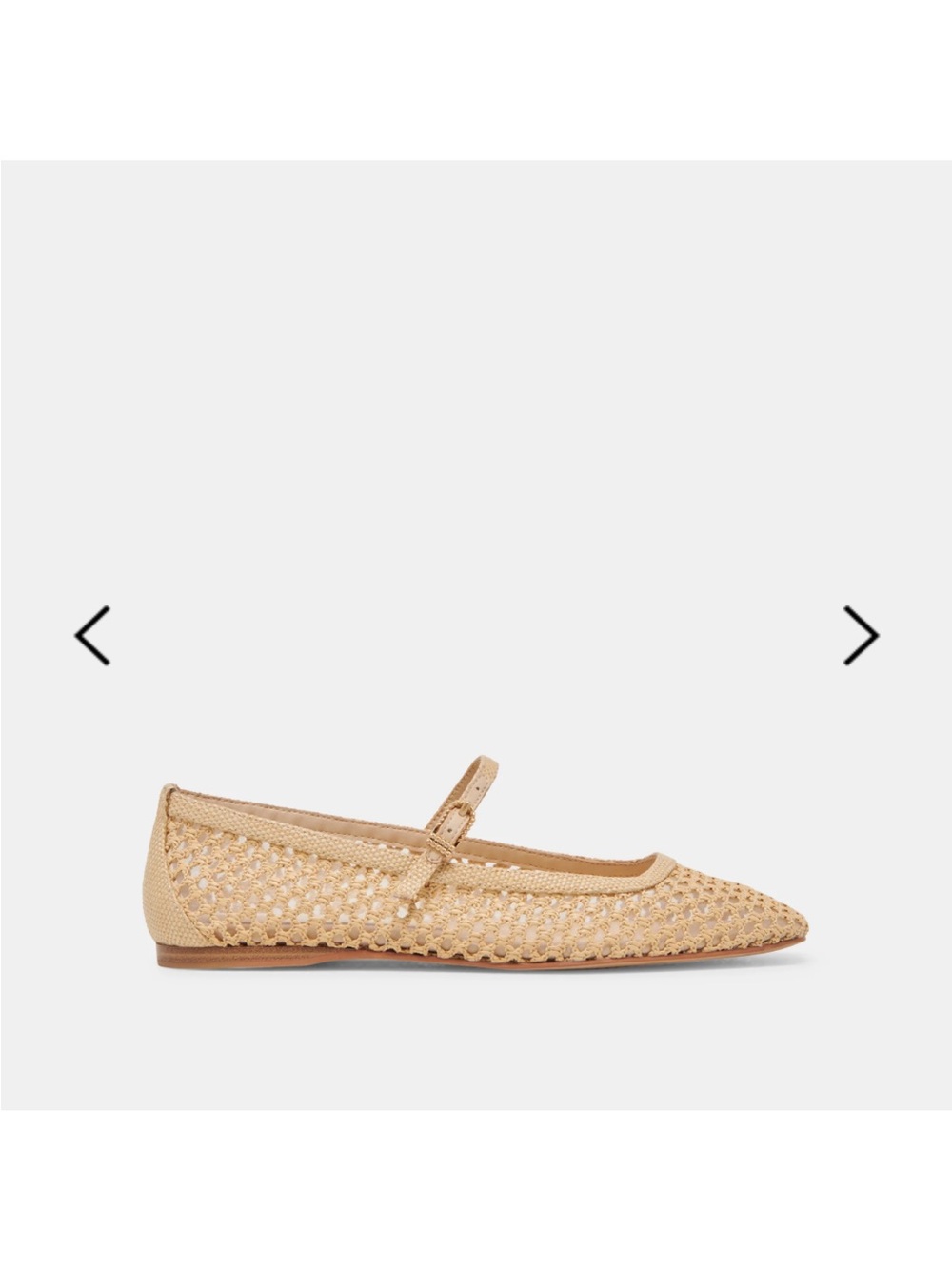 Reyes Ballet Flats Lt Natural Woven Raffia